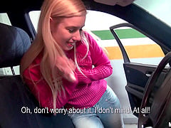 Blonde Babe In Tight Jeans Gets Fucked POV In A Parking Lot