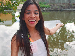 Skinny model Karin Torres loves to get naked in the outdoors