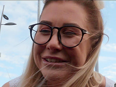 POV video of a blonde Madison McQueen getting fucked in outdoors